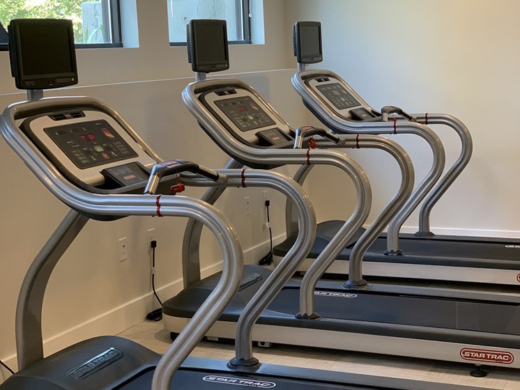 Fitness Center with Treadmills and Open Window